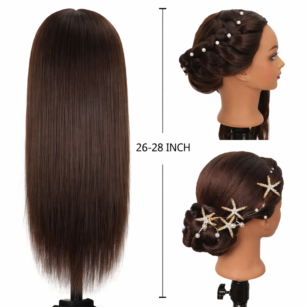 26–28” Long Hair Training Mannequin Head